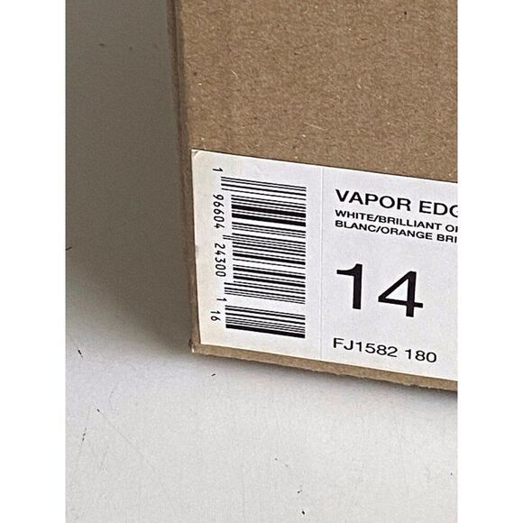 Nike Vapor Edge Speed 360 2 White Orange Football Cleats FJ1582-180 Men’s Sz 14 - Picture 3 of 13